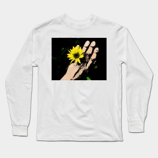 Flower Hand Long Sleeve T-Shirt